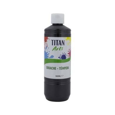Materiais Belas Artes - Têmpera Guache Titan Arts Preto, 500 ml | totenart.com