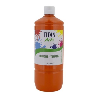 Materiais Belas Artes - Têmpera Guache Titan Arts Laranja, 1 L | totenart.com