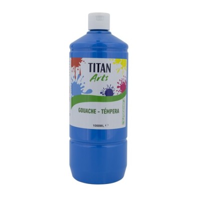 Materiais Belas Artes - Têmpera Guache Titan Arts Azul Cyan, 1 L | totenart.com