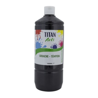 Materiais Belas Artes - Têmpera Guache Titan Arts Preto, 1 L | totenart.com
