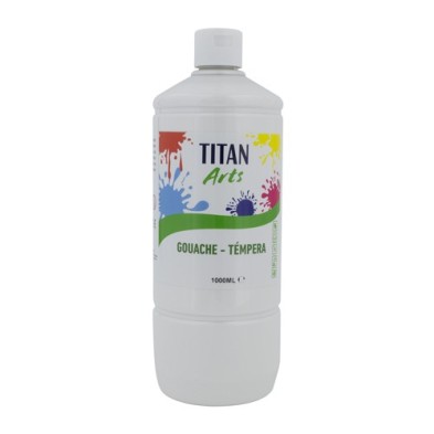 Materiais Belas Artes - Têmpera Guache Titan Arts Branca, 1 L | totenart.com