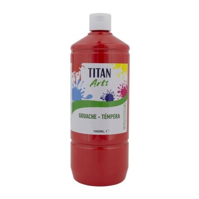 Materiais Belas Artes - Têmpera Guache Titan Arts Vermelho, 1 L | totenart.com