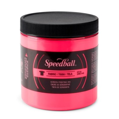 Tinta Serigrafia a agua Rosa Fuerte Fluor 236 ml. Speedball