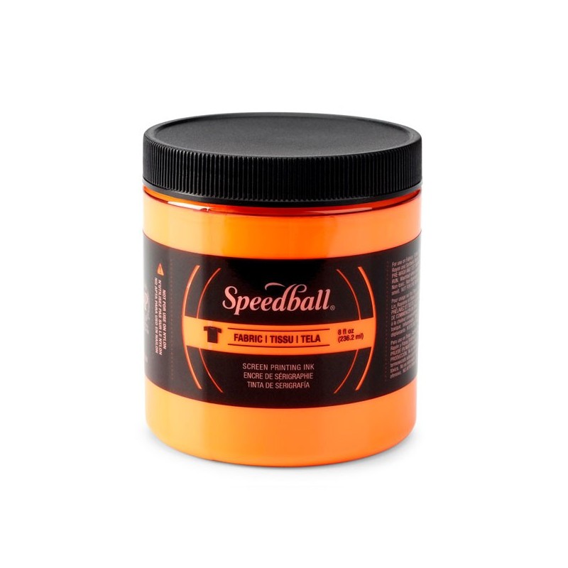 Tinta Serigrafia a agua Laranja Fluor. 236 ml. Speedball