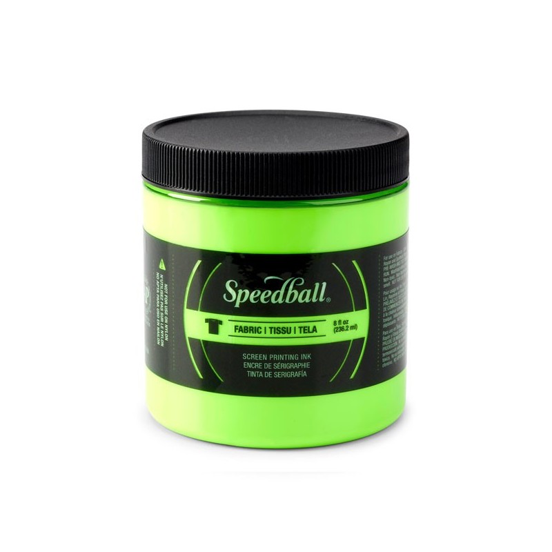 Tinta Serigrafia a agua Verde Lima Fluor. 236 ml. Speedball