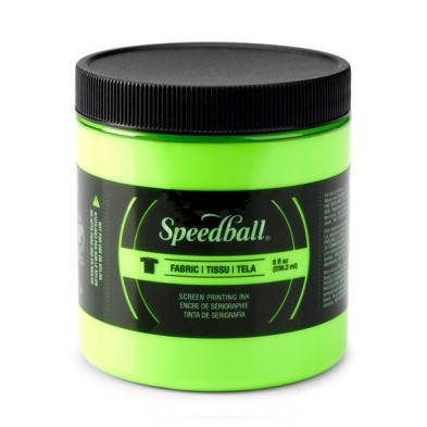 Tinta Serigrafia a agua Verde Lima Fluor. 236 ml. Speedball