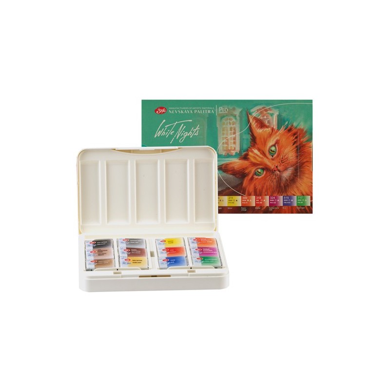 Materiais Belas Artes - Conjunto de 12 godets Animalistics, White Nights | totenart.com