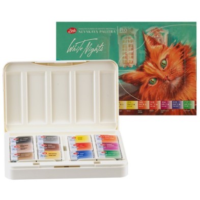 Materiais Belas Artes - Conjunto de 12 godets Animalistics, White Nights | totenart.com