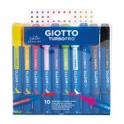 Materiais Belas Artes - Giotto Turbo PRO Classic Colors 10 marcadores | totenart.com