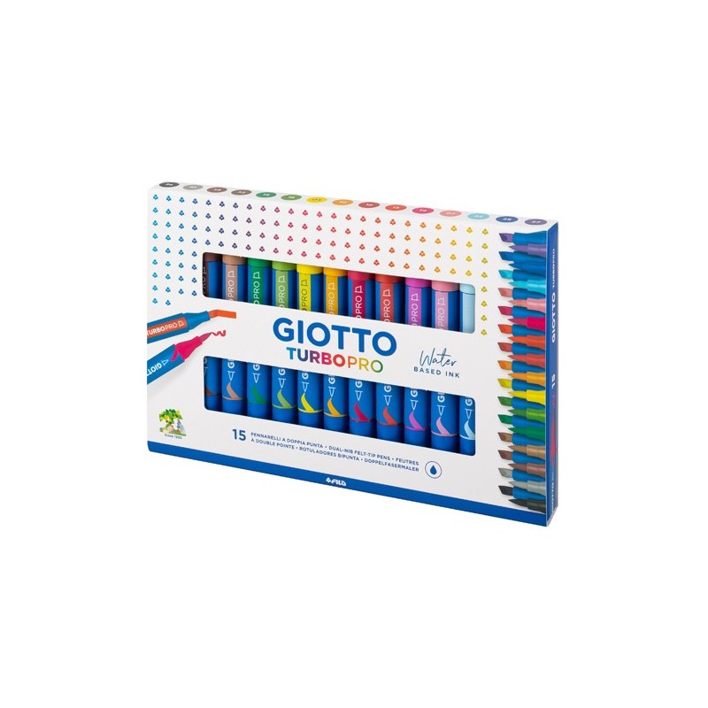 Materiais Belas Artes - Giotto Turbo PRO 15 marcadores | totenart.com