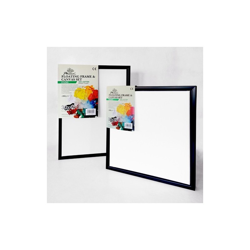 Materiais Belas Artes - Conjunto de Moldura Flutuante e Tela 40x40 cm | totenart.com
