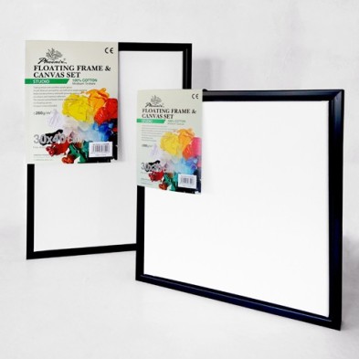 Materiais Belas Artes - Conjunto de Moldura Flutuante e Tela 50x70 cm | totenart.com