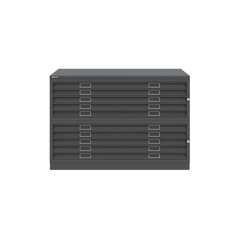 Materiais Belas Artes - Armário de arquivo horizontal 10 gavetas Aço, A0 (com tampa e base) | totenart.com