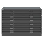 Materiais Belas Artes - Armário de arquivo horizontal 10 gavetas Aço, A0 (com tampa e base) | totenart.com