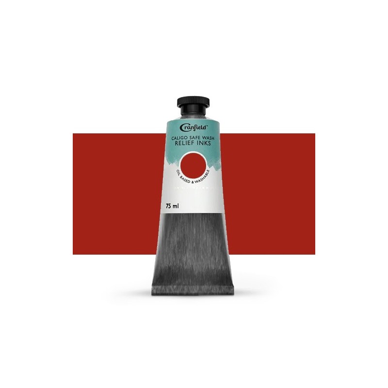 Materiais Belas Artes - Tinta Xilogravura Vermelho de naftol, 75 ml., Caligo | totenart.com