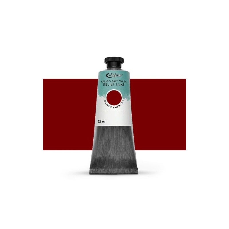 Materiais Belas Artes - Tinta Xilogravura Vermelho rubi, 75 ml., Caligo | totenart.com