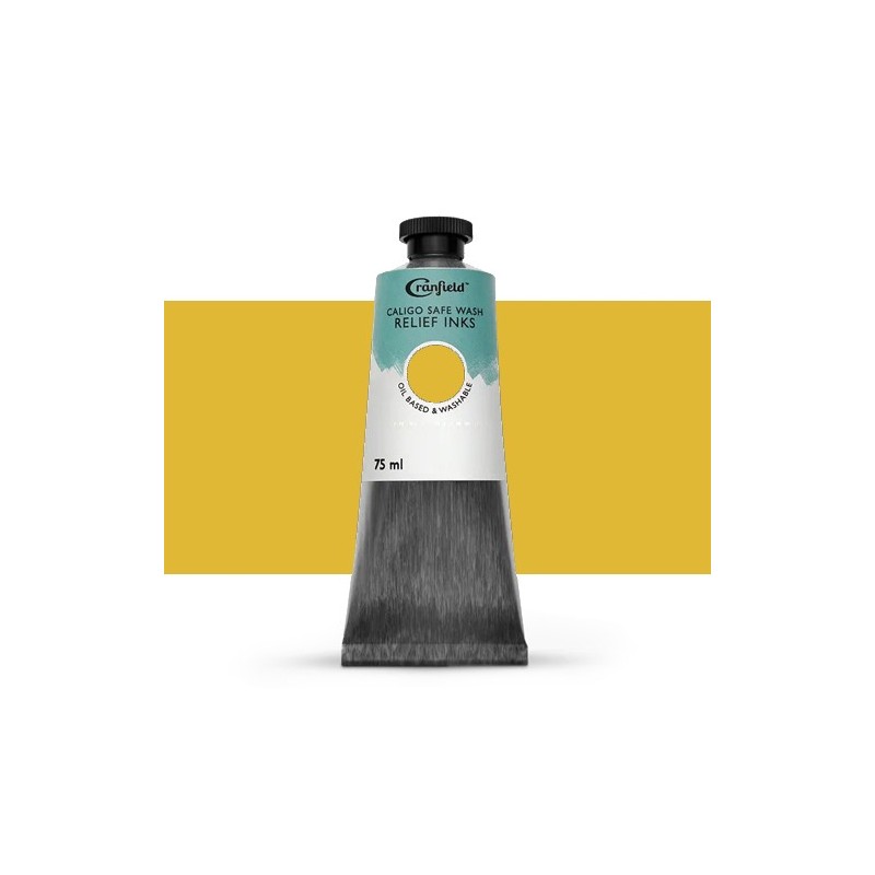 Materiais Belas Artes - Tinta Xilogravura Amarelo mostarda, 75 ml., Caligo | totenart.com
