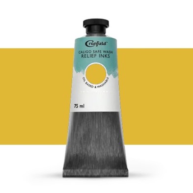 Materiais Belas Artes - Tinta Xilogravura Amarelo mostarda, 75 ml., Caligo | totenart.com