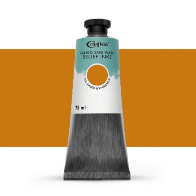 Materiais Belas Artes - Tinta Xilogravura Amarelo ocre, 75 ml., Caligo | totenart.com