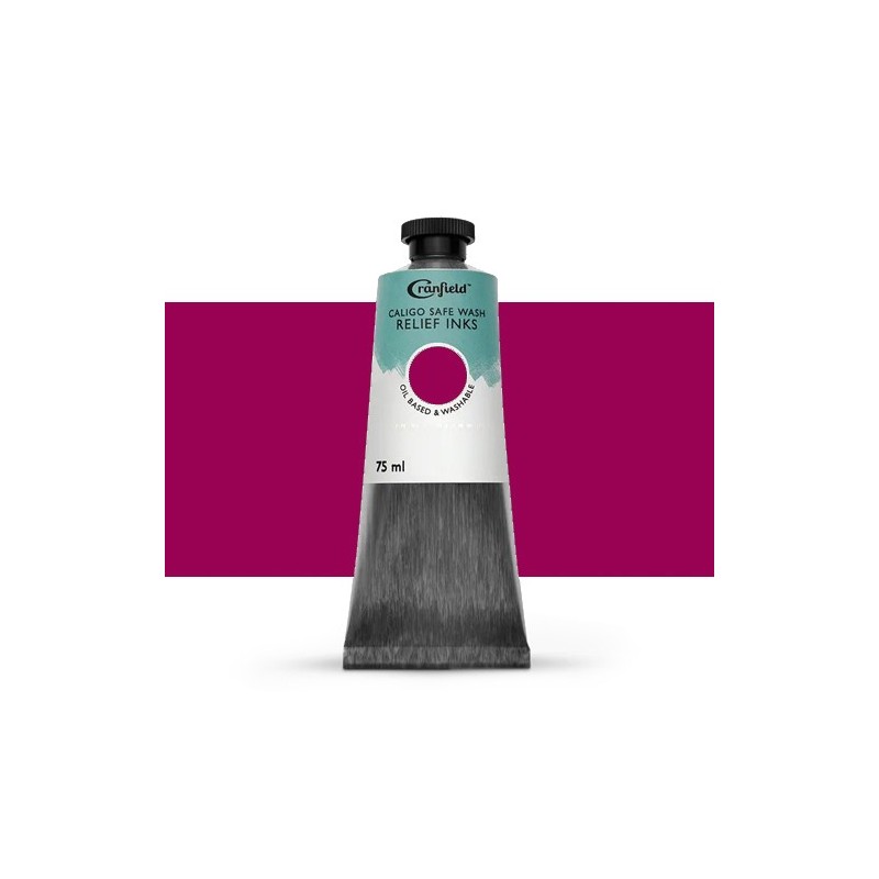 Materiais Belas Artes - Tinta Xilogravura Vermelho de processo (magenta), 75 ml., Caligo | totenart.com
