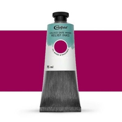 Materiais Belas Artes - Tinta Xilogravura Vermelho de processo (magenta), 75 ml., Caligo | totenart.com