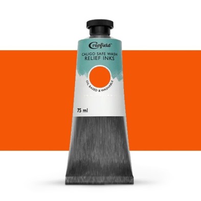 Materiais Belas Artes - Tinta Xilogravura Laranja claro, 75 ml., Caligo | totenart.com