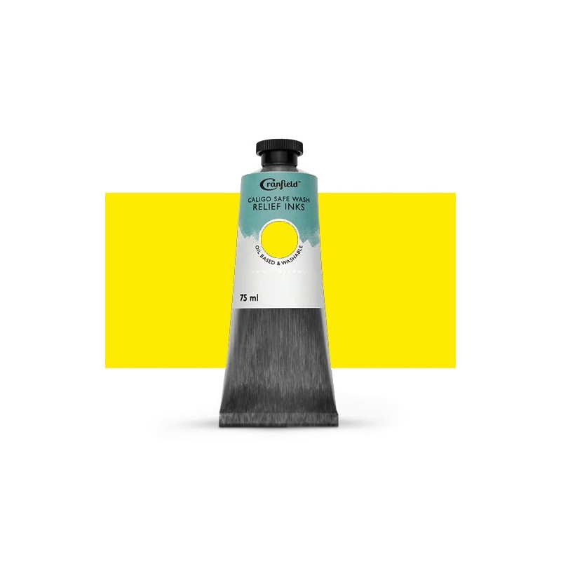 Materiais Belas Artes - Tinta Xilogravura Amarelo de processo, 75 ml., Caligo | totenart.com