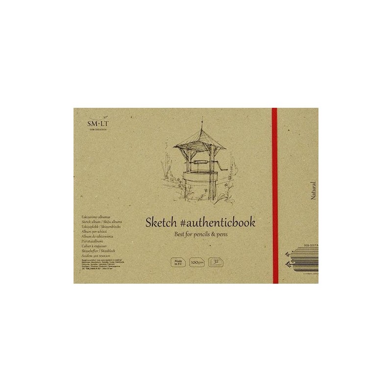 Materiais Belas Artes - Bloco de desenho natural, 32 folhas, 100 g, 24,5x17,6 cm, SM-LT | totenart.com