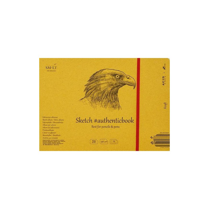 Materiais Belas Artes - Bloco de desenho Kraft, 24 folhas, 90 g, 24,5x17,6 cm, SM-LT | totenart.com