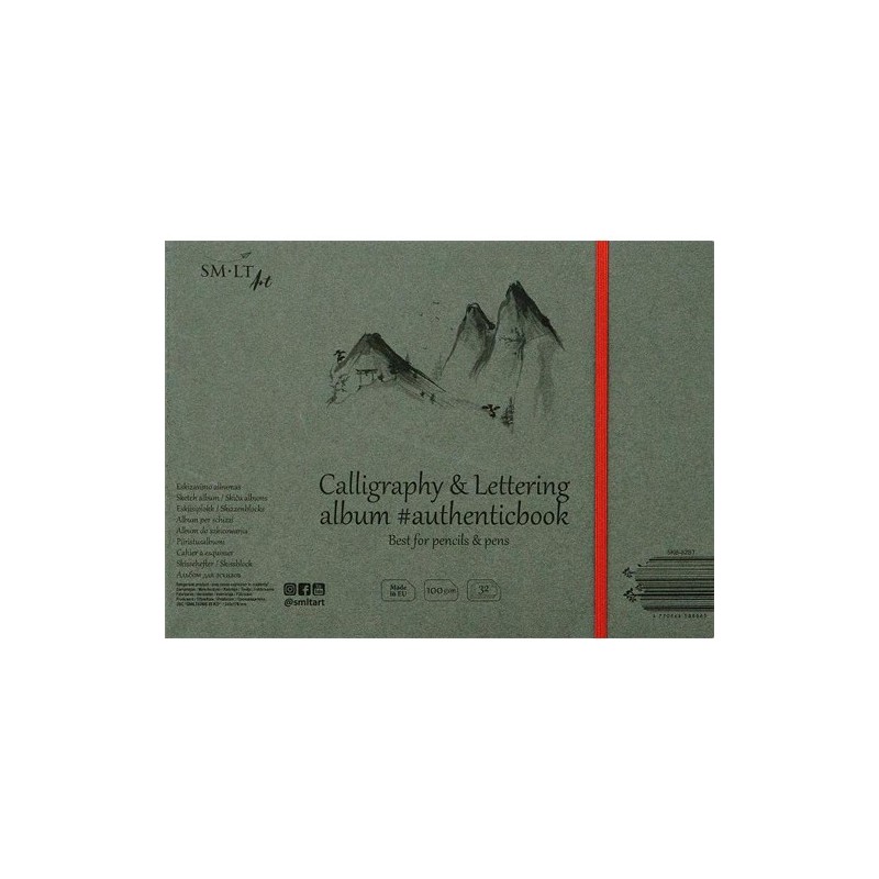 Materiais Belas Artes - Bloco Calligraphy & Lettering, 32 folhas, 100 g, 24,5x17,6 cm, SM-LT | totenart.com