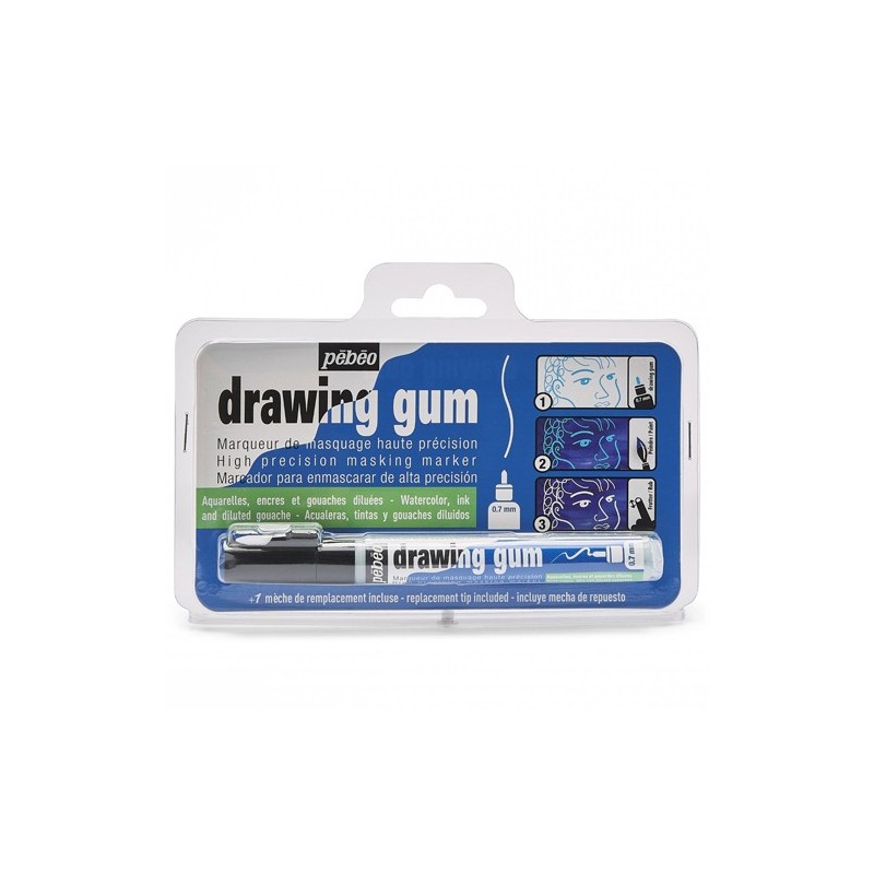 Materiais Belas Artes - Máscara líquida (goma reserva) em lápis aplicador 0,7 mm | totenart.com