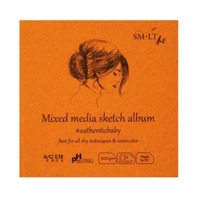 Materiais Belas Artes - Bloco de Técnica Mista, 32 folhas, 200 g, 9x9 cm, SM-LT | totenart.com