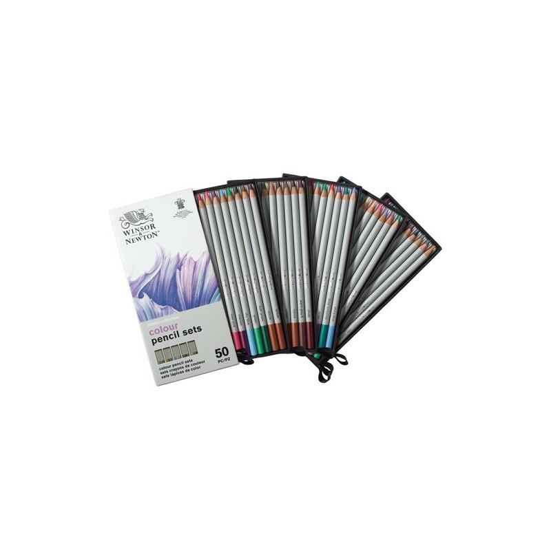 Materiais Belas Artes - Caixa com 50 lápis de cor Studio Collection Winsor&Newton | totenart.com