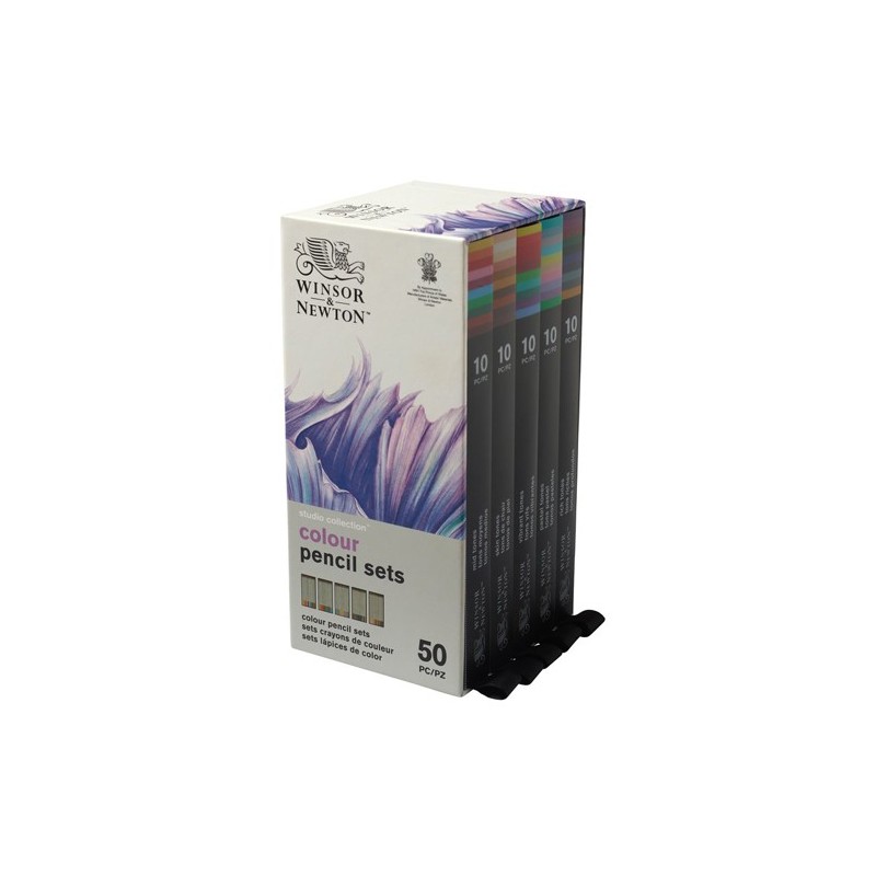 Materiais Belas Artes - Caixa com 50 lápis de cor Studio Collection Winsor&Newton | totenart.com