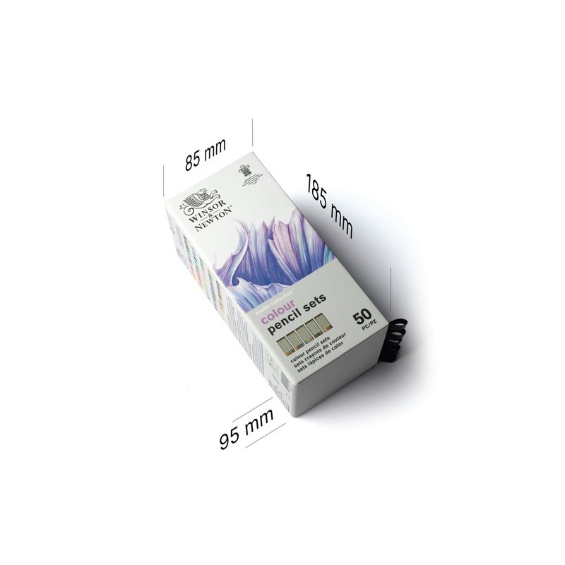 Materiais Belas Artes - Caixa com 50 lápis de cor Studio Collection Winsor&Newton | totenart.com