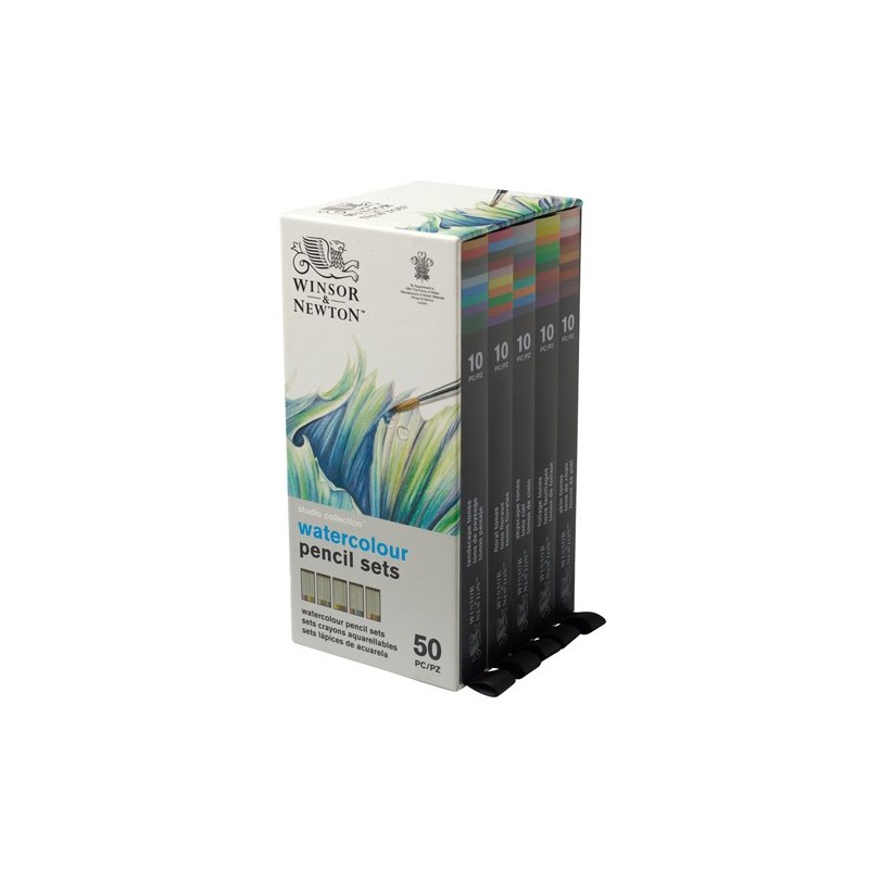 Materiais Belas Artes - Caixa com 50 lápis de aguarela Studio Collection Winsor&Newton | totenart.com