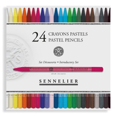 Materiais Belas Artes - Caixa de 24 lápis pastel Sennelier, Conjunto Introdutório | totenart.com