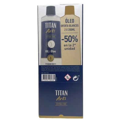 Materiais Belas Artes - EDIÇÃO LIMITADA Pack de 2 óleos Titan extra fino Branco Titânio 200ml | totenart.com