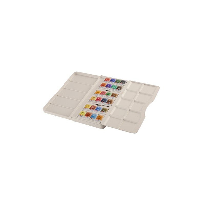 Materiais Belas Artes - Conjunto de 24 godetes, caixa de plástico, White Nights | totenart.com