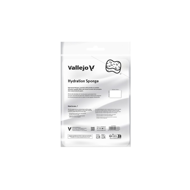 Materiais Belas Artes - Substituição 2 esponjas hidratantes para a paleta Vallejo Pro Painter Size Wet Palette | totenart.com