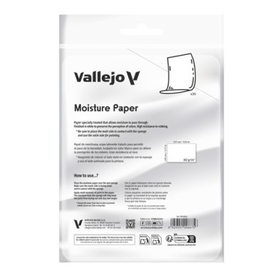 Materiais Belas Artes - Substituição 30 folhas de papel hidratante para a paleta Vallejo Pro Painter Size Wet Palette | totenart