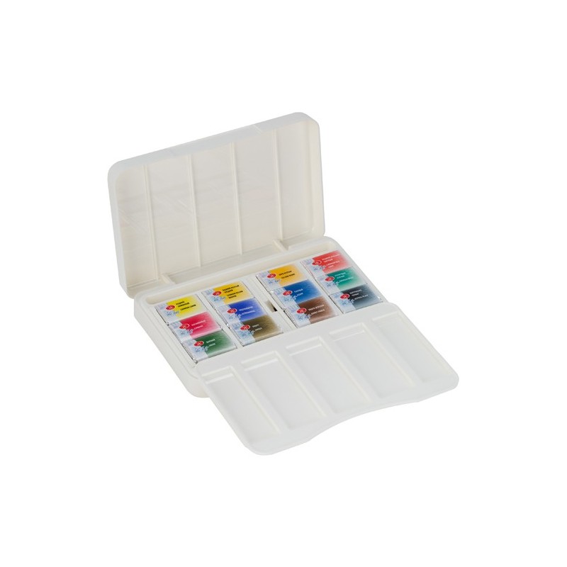 Materiais Belas Artes - Conjunto de 12 godetes, caixa de plástico, White Nights | totenart.com