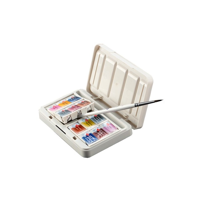 Materiais Belas Artes - Conjunto de 12 godetes, caixa de plástico, White Nights | totenart.com