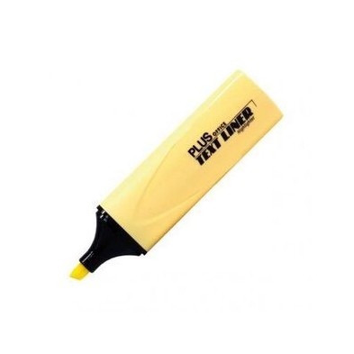 Materiais Belas Artes - Marcador Fluorescente Plus Office Text Liner, Ponta Cinzelada 2-3 mm, Amarelo Pastel | totenart.com