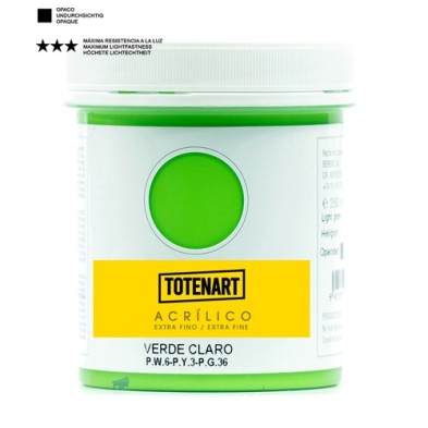 Materiais Belas Artes - Acrílico Verde Claro 250 ml. totenart | totenart.com