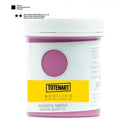 Materiais Belas Artes - Acrílico Magenta Médio 250 ml. totenart | totenart.com