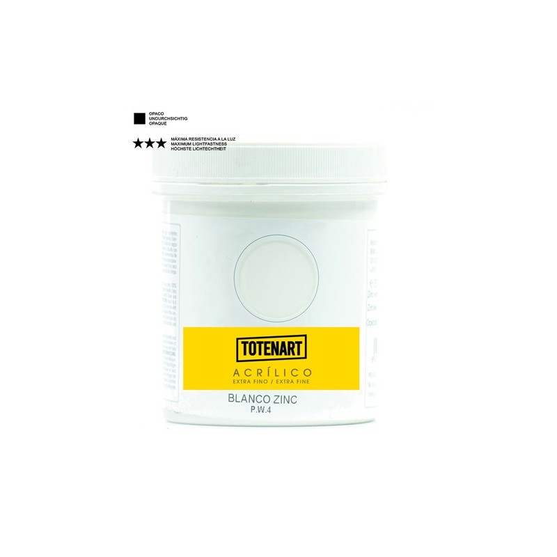 Materiais Belas Artes - Acrílico Branco Zinco 250 ml. totenart | totenart.com