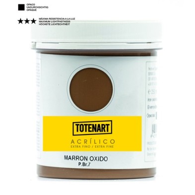 Materiais Belas Artes - Acrílico Marrom Óxido 250 ml. totenart | totenart.com