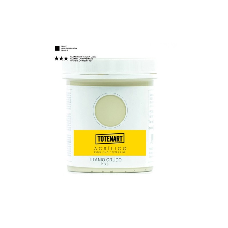 Materiais Belas Artes - Acrílico Titânio Cru 250 ml. totenart | totenart.com