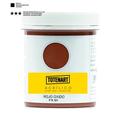 Materiais Belas Artes - Acrílico Vermelho Óxido 250 ml. totenart | totenart.com